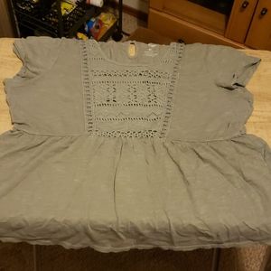 SONOMA Green Peplum Top